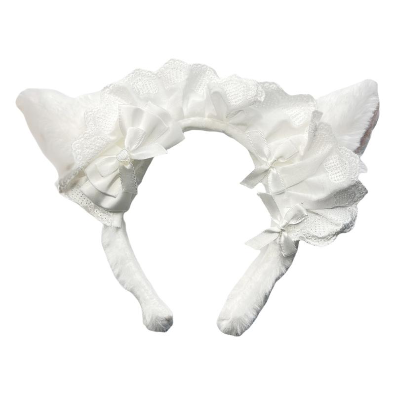 Cute Plush Headband Bowknot Hair AccessoryHeaddress for Fashionable Lady Women and Sweet Style Enthusiasts