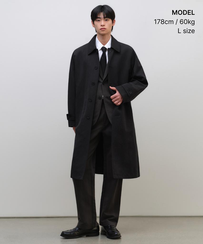 Musinsa Standard [City Workers] Karmor Single Trench Coat [Black]