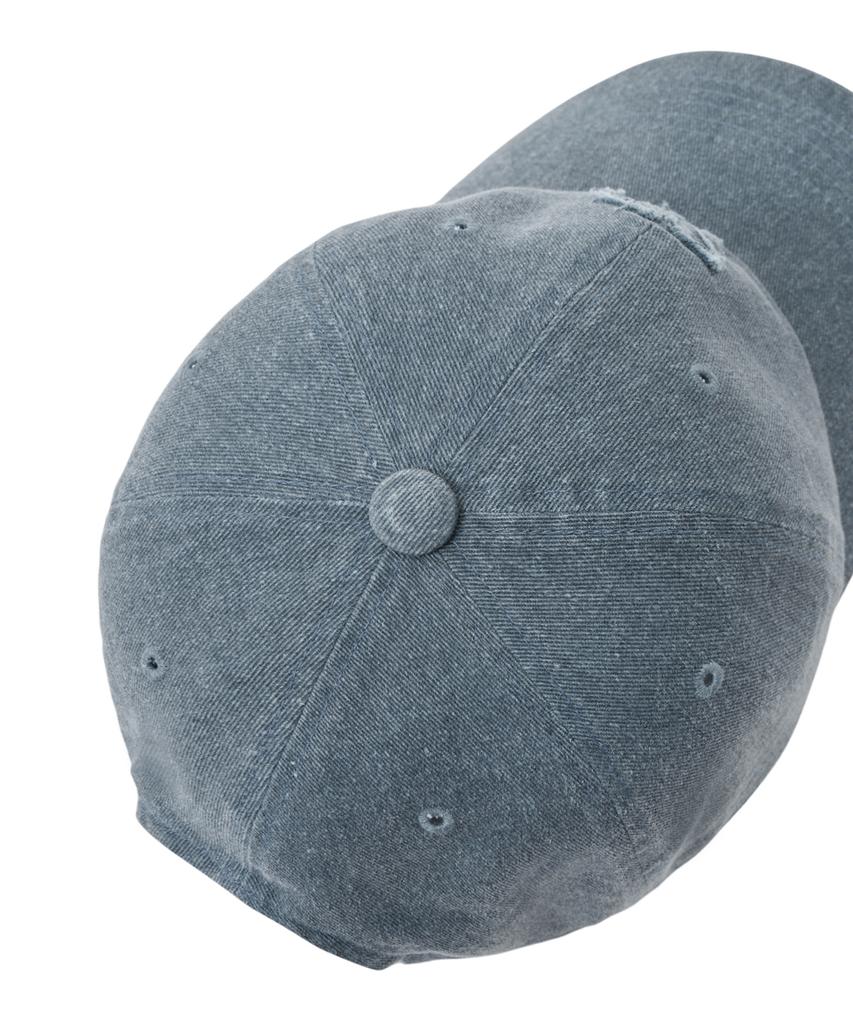 YALE Y Logo Pigment Washed Ball Cap_Blue Gray