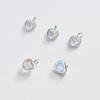 S925 Sterling Silver Iridescent Gradient Heart Charm for DIY Jewelry: Necklaces, Bracelets, and Foot Ornaments.