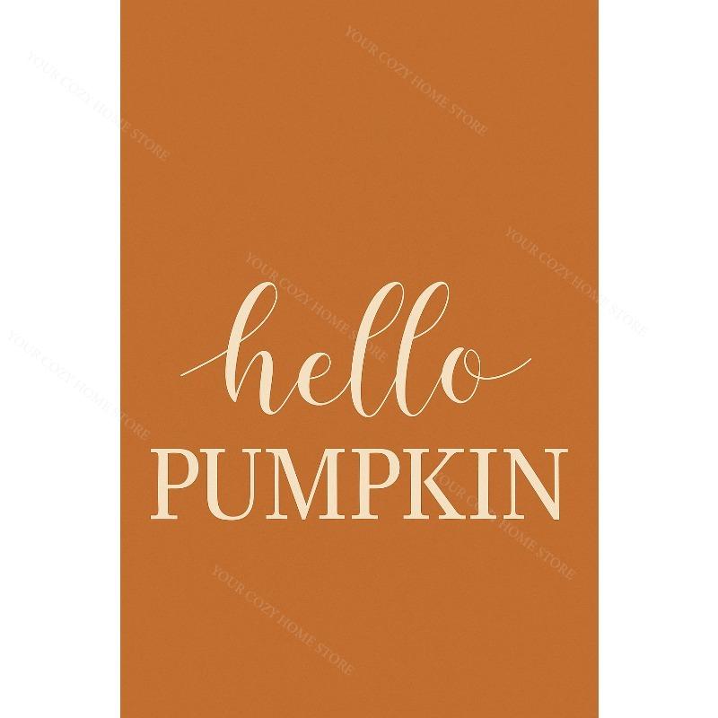 Terracotta Fall Pumpkin Canvas Gallery Wall Prints Autumn Maple Leaf Wheat Wall Art Farmhouse Thanksgiving Home Decor Gift