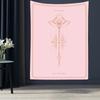 Pink Cartoon Divination Printed Tapestry Office Living Room Tapestry Home Wall Decoration Tapestry