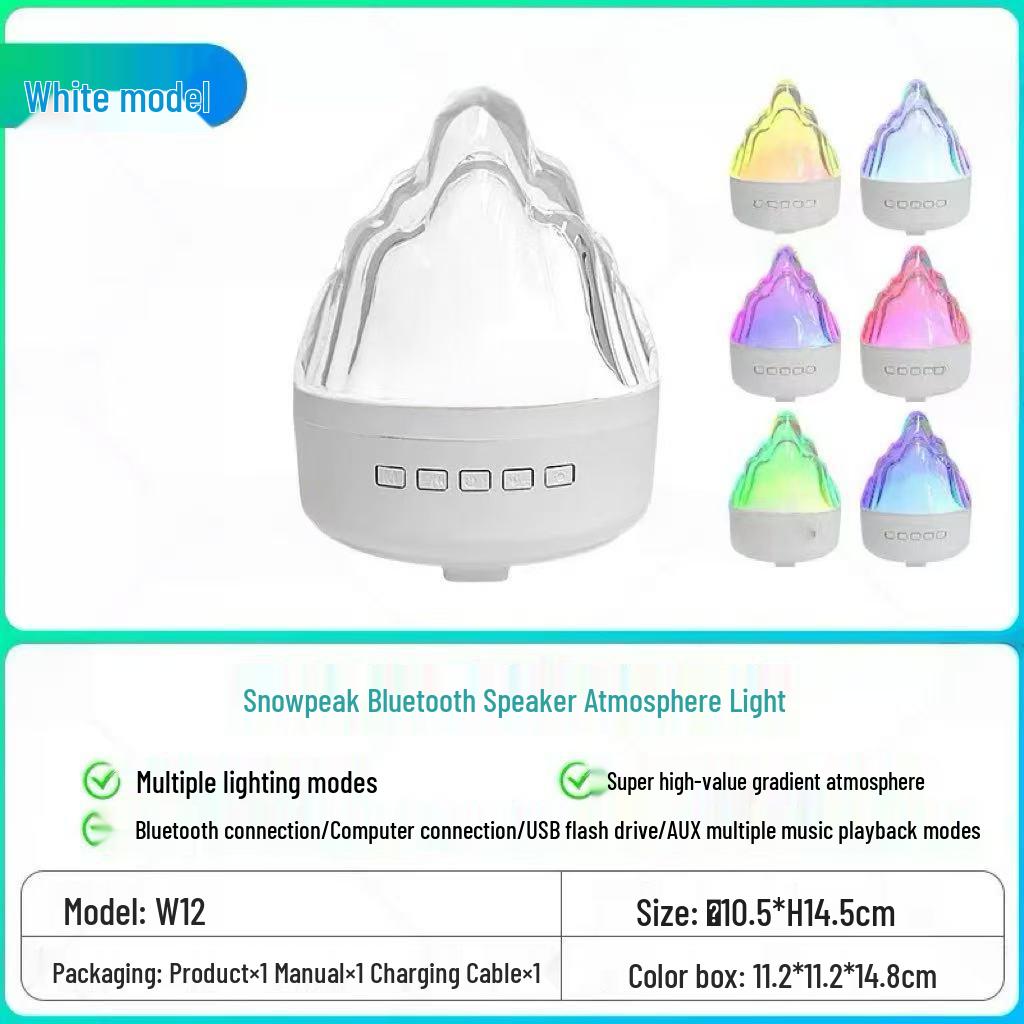 

RGB Bluetooth Speaker with Atmosphere Light - Mini Desktop Speaker Standard белый