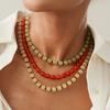Fashion Creative Transparent Glass Beads Choker Necklaces for Women Retro Bohemian Clavicle Chain Necklace Summer Daily Party Jewelry