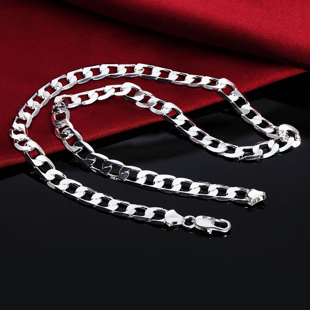 925 Sterling Silver 6mm Necklace 16 Inch -30 Inch Fashionable And Charming Jewelry