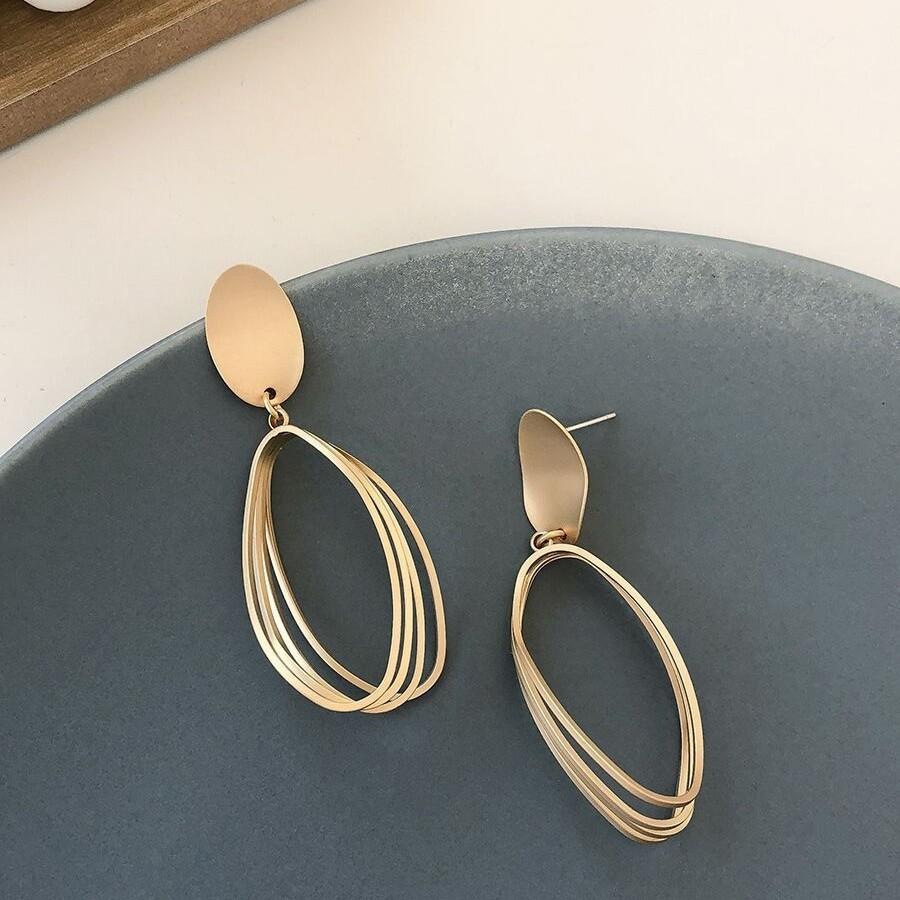

Earring With Openwork Design, Minimalist Stud Earring With Earring-like Feel One Size