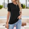 Short Sleeve Sweater For Women Tops Trendy Spring Summer Casual Outfits Knit Crewneck Shirt Blouses