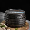 Japanese Sashimi Plate, Nordic Western Food, Steak Salad Plate, Hot Pot Plate, Household Black Ceramic Tableware