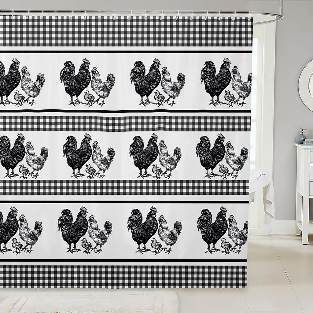 Kids Yellow Rubber Duck Shower Curtain Cartoon Ducks Bath Curtain Funny Animal Bathroom Accessories Cute Animal Fabric Shower