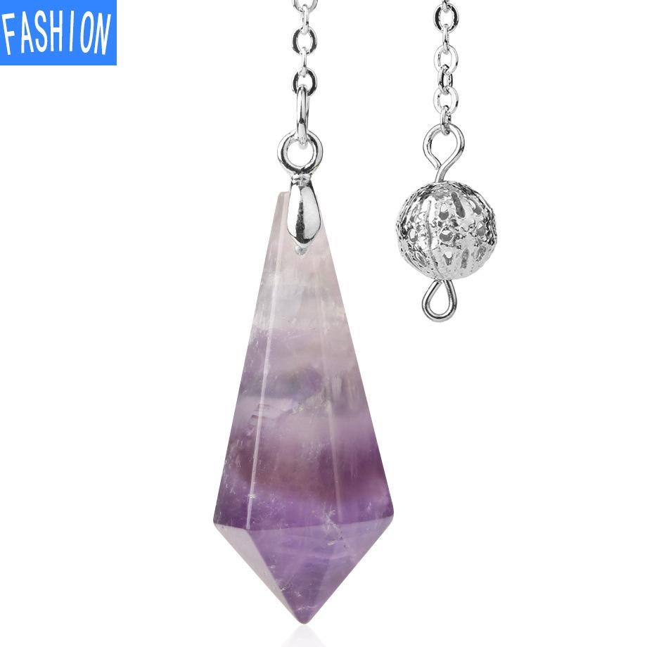 Hexagonal Smart Pendulum Pendant Natural Crystal Ornament Decoration