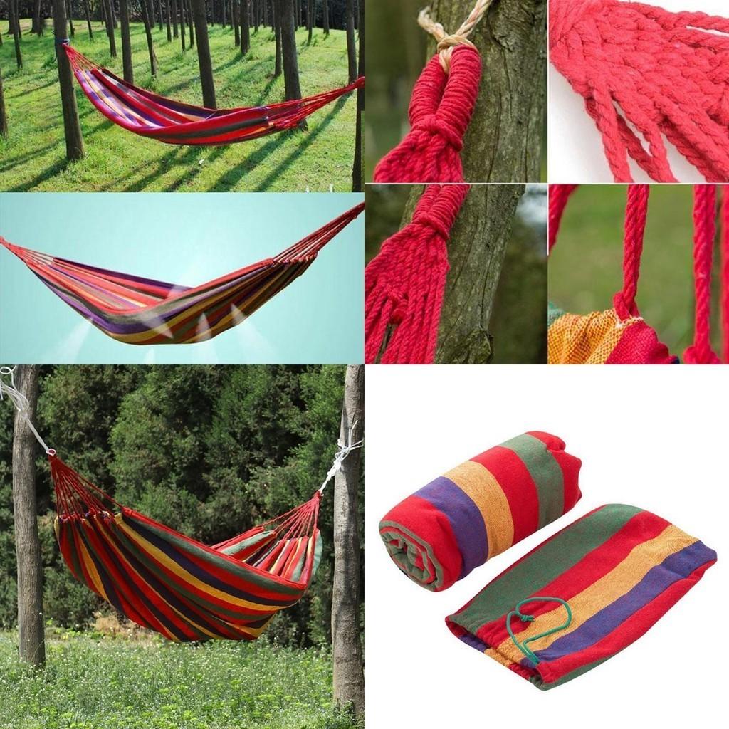Luxurious Outdoor Portable Hammock For Garden And Camping In Durable Canvas Fabric