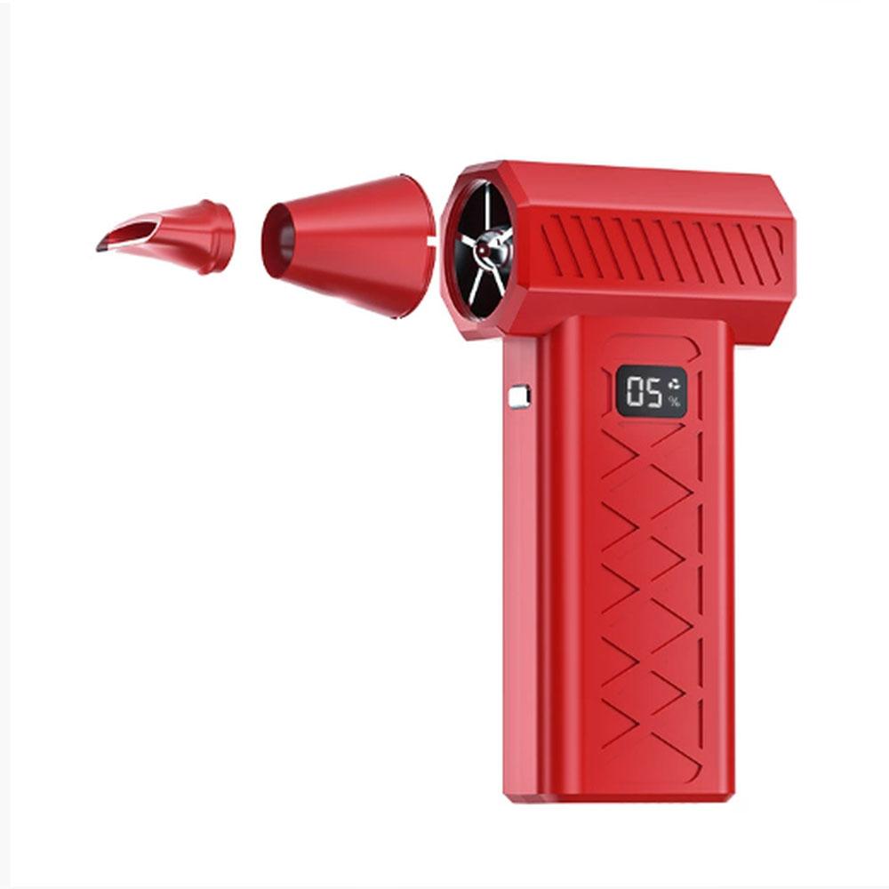 

Турбовентилятор Электрический пылесос Портативный 400000 об/мин Инструмент для чистки воздуходувкой Автомобильная продувка снега 6 регулируемых скоростей Зарядка Type-C