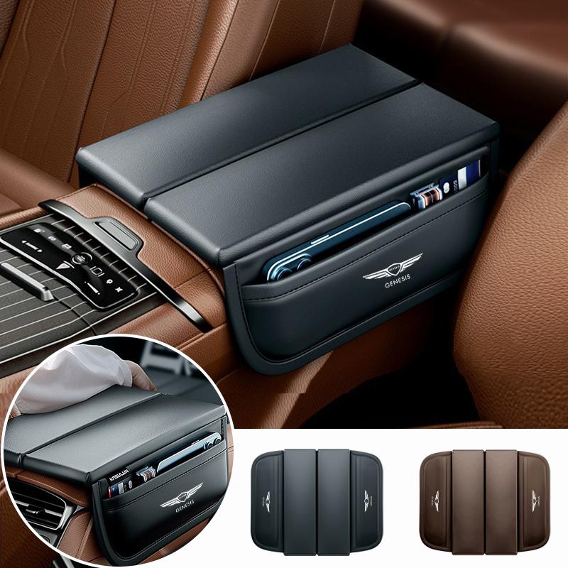 High Quality Breathable PU Car Armrest Box Pad Auto Armrest Mat For Genesis Essentia GV80 Neolun G70 G90 GV90 GV60 X G80 GV70