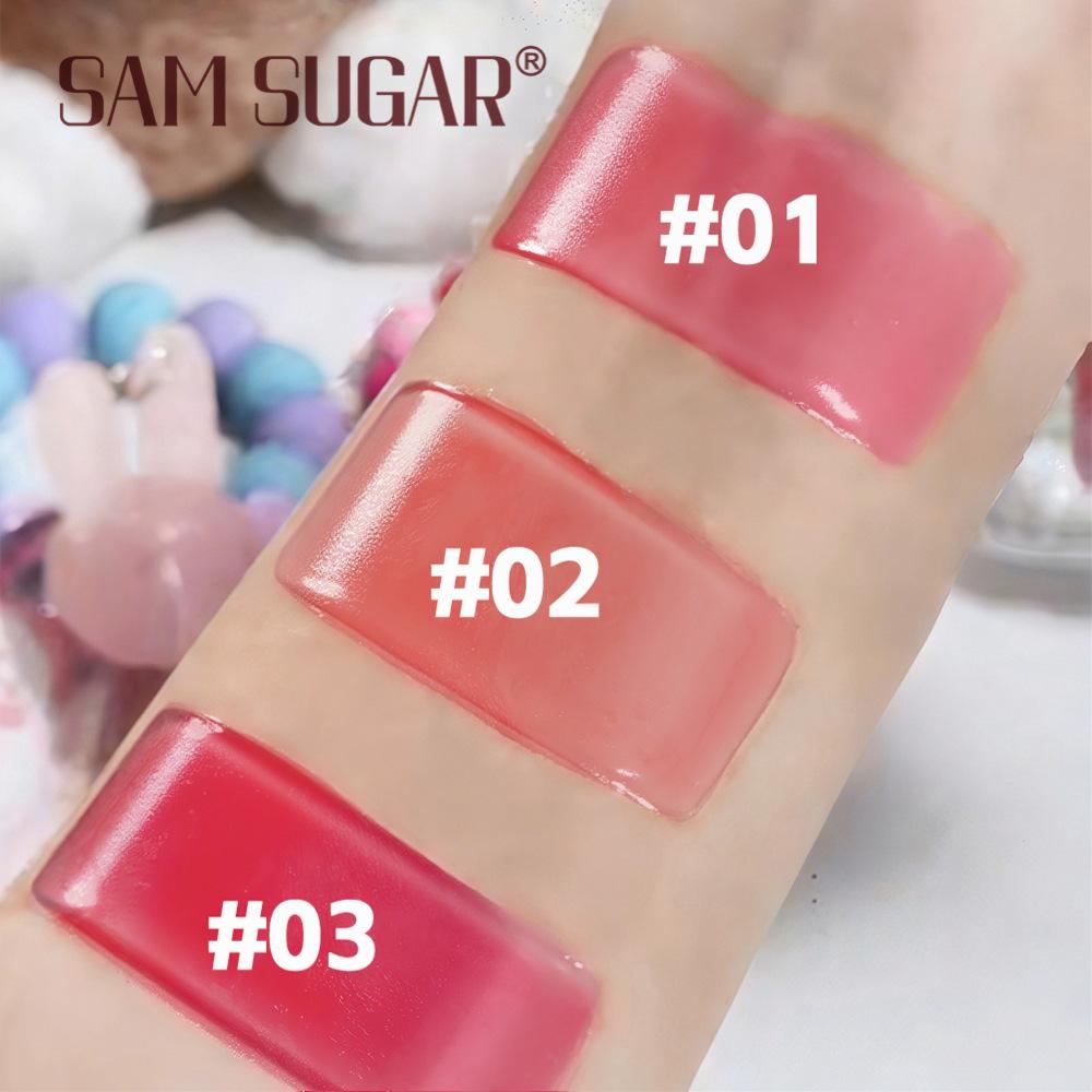 SAM SUGAR Pink Rabbit Velvet Matte Lip Cream Black Rabbit Water Light Lip Glaze Matte Mirror Pendant Lipstick Lip Gloss