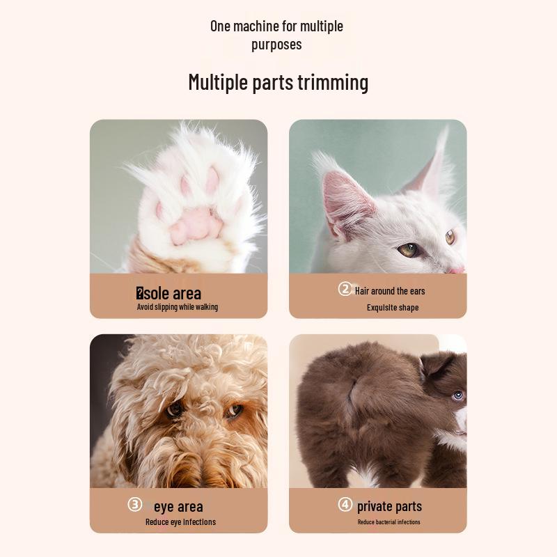 Elektrische Haarschneidemaschine für Haustiere: Katzen- & Hunde-Rasierer, Pfoten-Trimmer, Fußhaarentferner