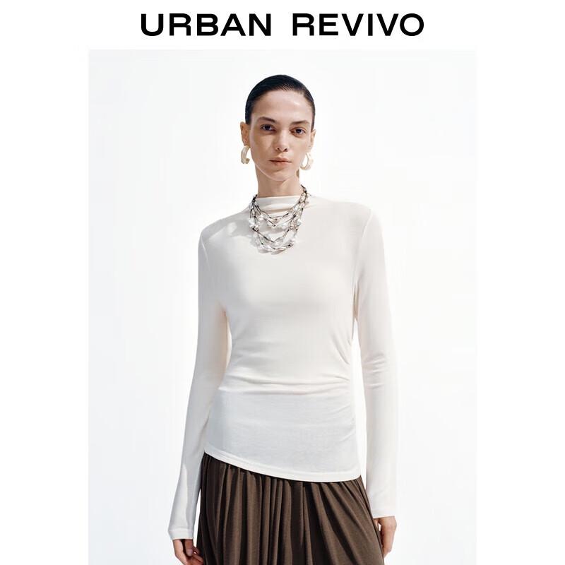 UR Women s Casual Pleated Long-Sleeve T-Shirt L