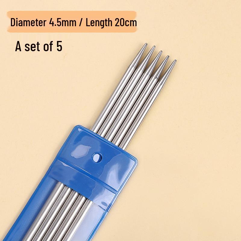 20 cm Edelstahl-Stricknadeln für Pullover, Bündchen, Socken und Puppen - DIY Kurze Spezialwerkzeuge