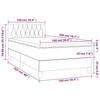 3140839 vidaXL Lit à sommier tapissier avec matelas Bleu 100x200 cm Tissu