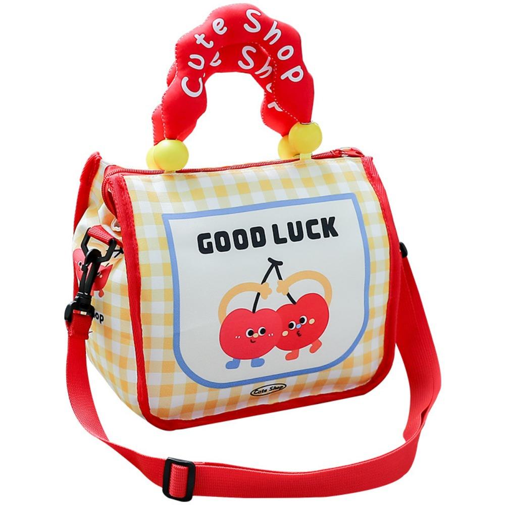 

Insulated Cute Lunch Bag Large Capacity Crossbody Picnic Bag Cartoon Food Warm Thermal Bag Picnic StyleB