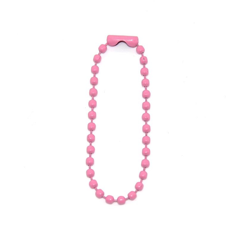 2.4mm Colorful Bead Chain for DIY Jewelry – Painted Iron Wave Chain with Buckle Pendant Connector