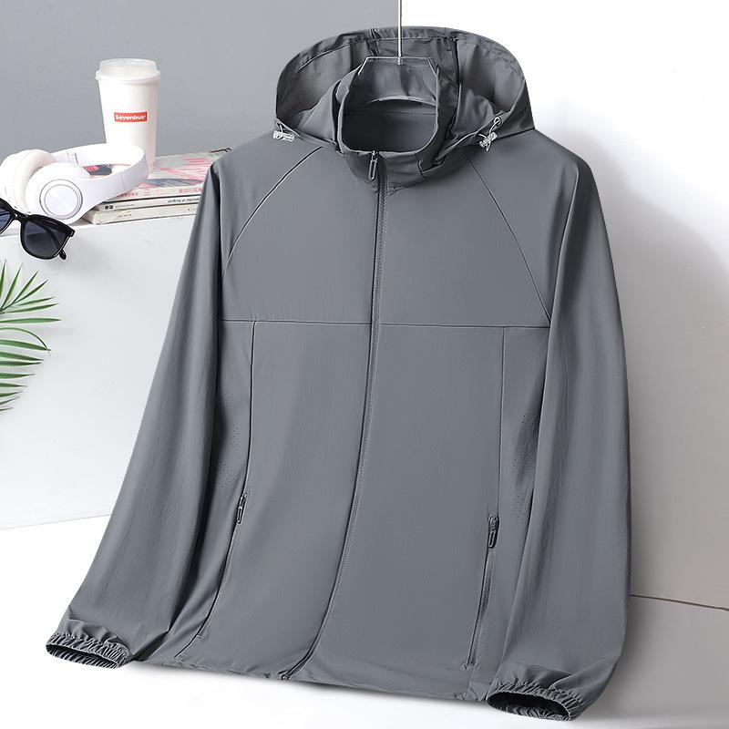 New sunscreen clothes men's and women's summer ice silk breathable UPF10 + outdoor quick-drying skin clothes jacket