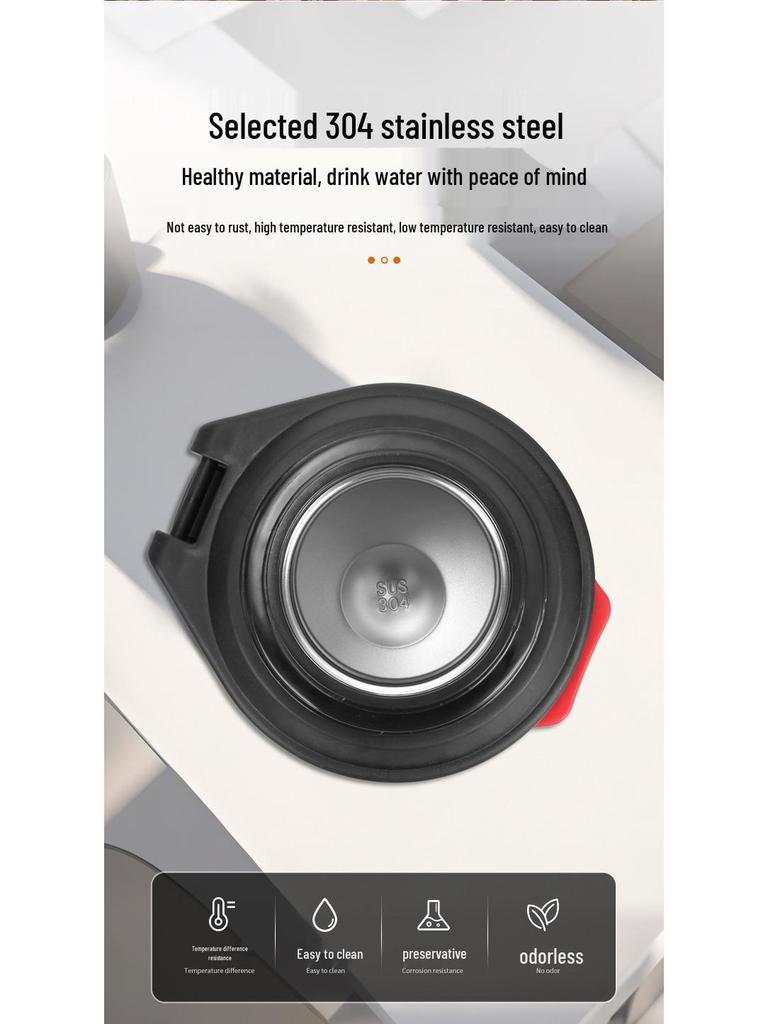 Hervidor de Viaje Aislado de Acero Inoxidable 304 - Botella de Agua Portátil de Gran Capacidad para Acampada al Aire Libre.