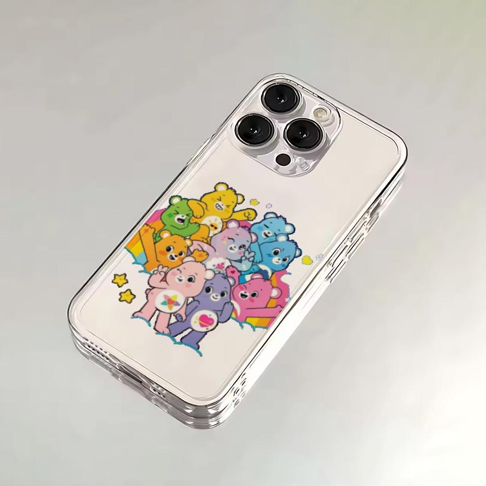 

Cute C-Care B-Bears Phone Case For iPhone 16,15,14,13,12,11 Plus,Pro,Max,XR,XS,X,7,8 SE,Mini Transparent Silicone Soft iPhone14Pro