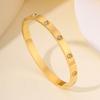 Classic titanium steel bracelet for women, popular fashion light luxury bracelet, ten diamond gold bracelet for girlfriends