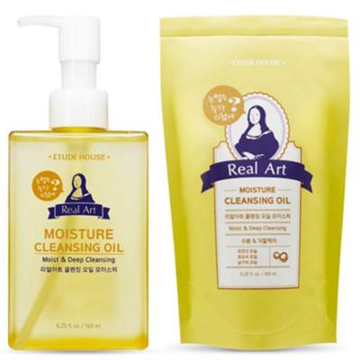 Real Art Olio detergente idratante 185 ml + Ricarica 185 ml set, 1 set