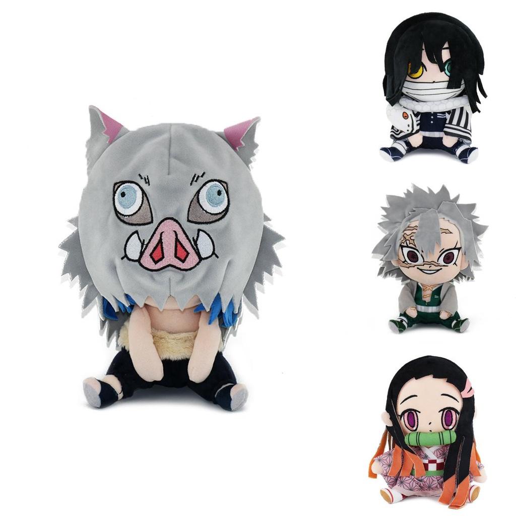17*20cm Demon Slayer Plush Toys Zenitsu Giyuu Tanjiro Nezuko Inosuke Xmas Gifts