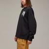 Y-3 Gfx Crew Logo Print Round Neck Sweatshirt Unisex Sweatshirt Black IZ3171