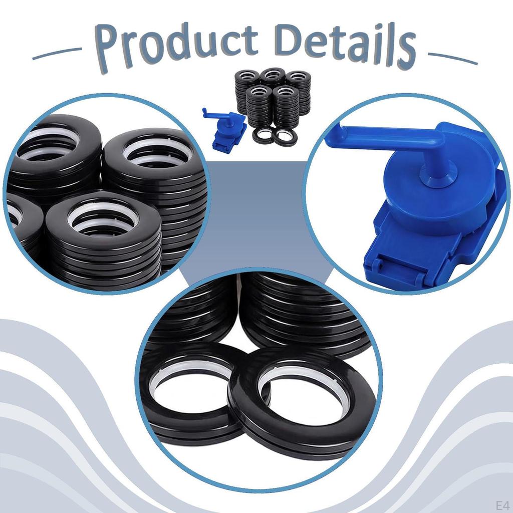 5 Rotary Curtain Hole Punch Kit Eyelet Rings Tool Drill Adjustable Accessories Made of