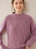 Women's 2025 Autumn/Winter Cashmere Sweater: Half-High Collar, Thick Knitwear, Hollow-Out Design