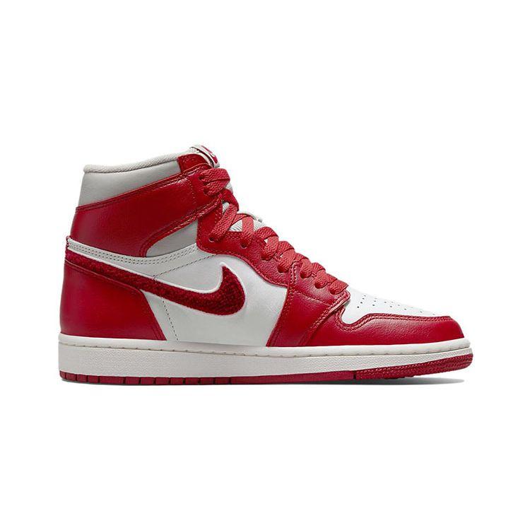 Air Jordan 1 Retro High OG PS Newstalgia Chenille Kids Sneakers Red Light-Iron-Ore Varsity-Red CU0449-061