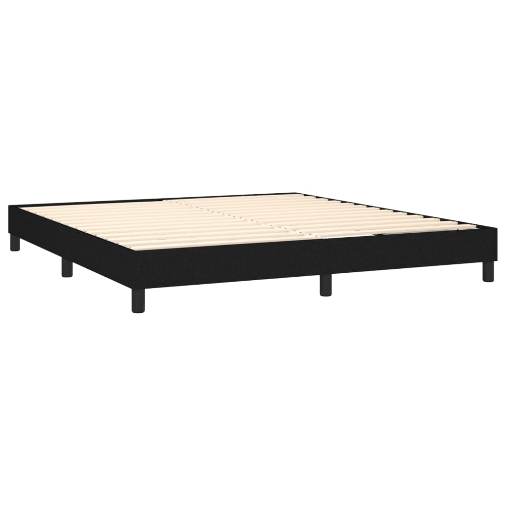 Box Spring Bed with Mattress Black 180 x 200 cm Fabric