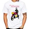 Giacomo Agostini GP 1975 Legend 70's Retro T-Shirt Men T Shirt Adventure Riding Sport Boy Casual Tees Motorcycle White Tops