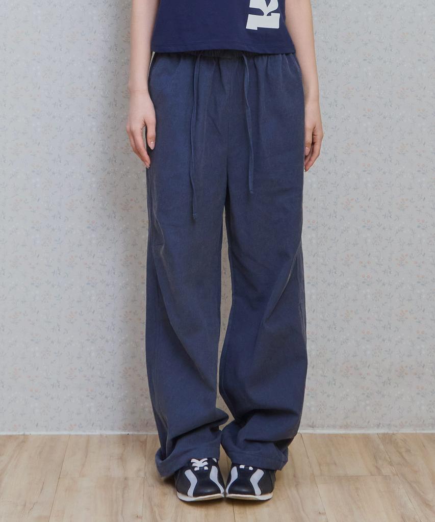 KIJIKO Ke613. Move Pigment Wide Pants Navy