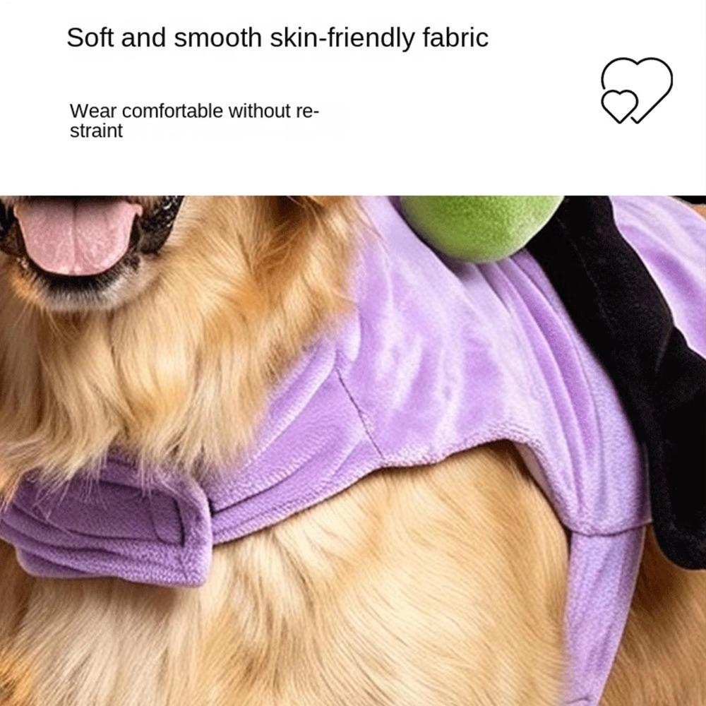Adjustable Chest Strap Wizard Riding Dog Clothes 3D Doll Halloween Pet Dress UP for Pet Party