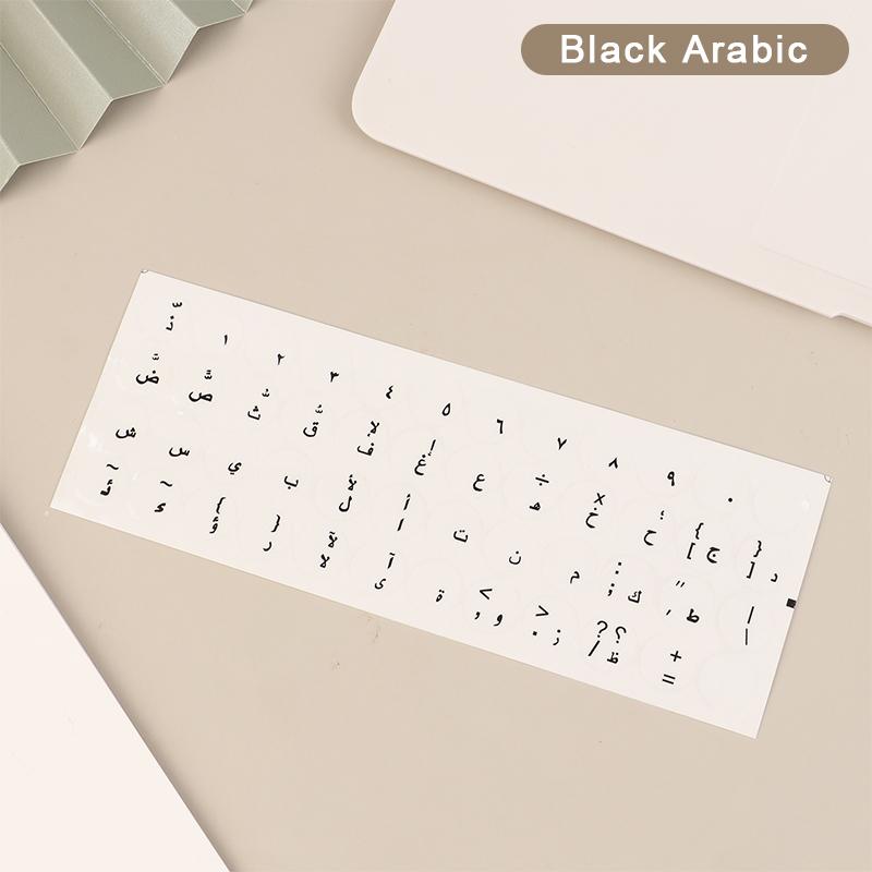 Round Keyboard Sticker Transparent Keyboard Cover English/Korea/Russian/Arabic Sticker For Dust Protection Laptop Accessories
