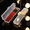 1 Stück mit Deckel Kunststoffbox Organizer Augenbrauenstift Geschirr Essstäbchen Beauty-Werkzeuge