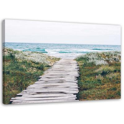 Canvas Print, Wooden Path To the Sea