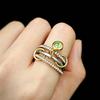 INS Trendy 12 Color Birthstone Charm Rings Stack Set Minimalist CZ Pendant Spinelli Ring For Women Girls Stainless Steel Jewelry
