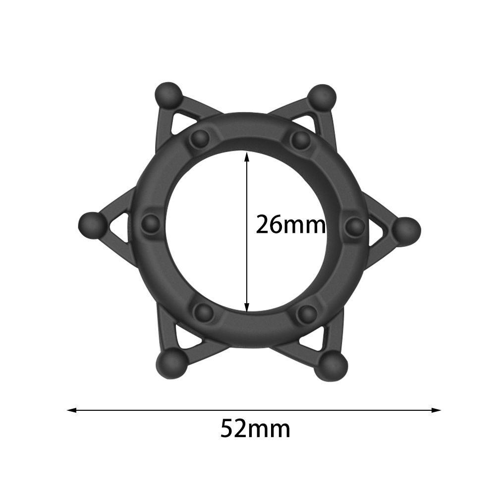 Hexagram Cock Mens Lock Penis Ring Adult Silicone Sex Toy Ejaculation Delay