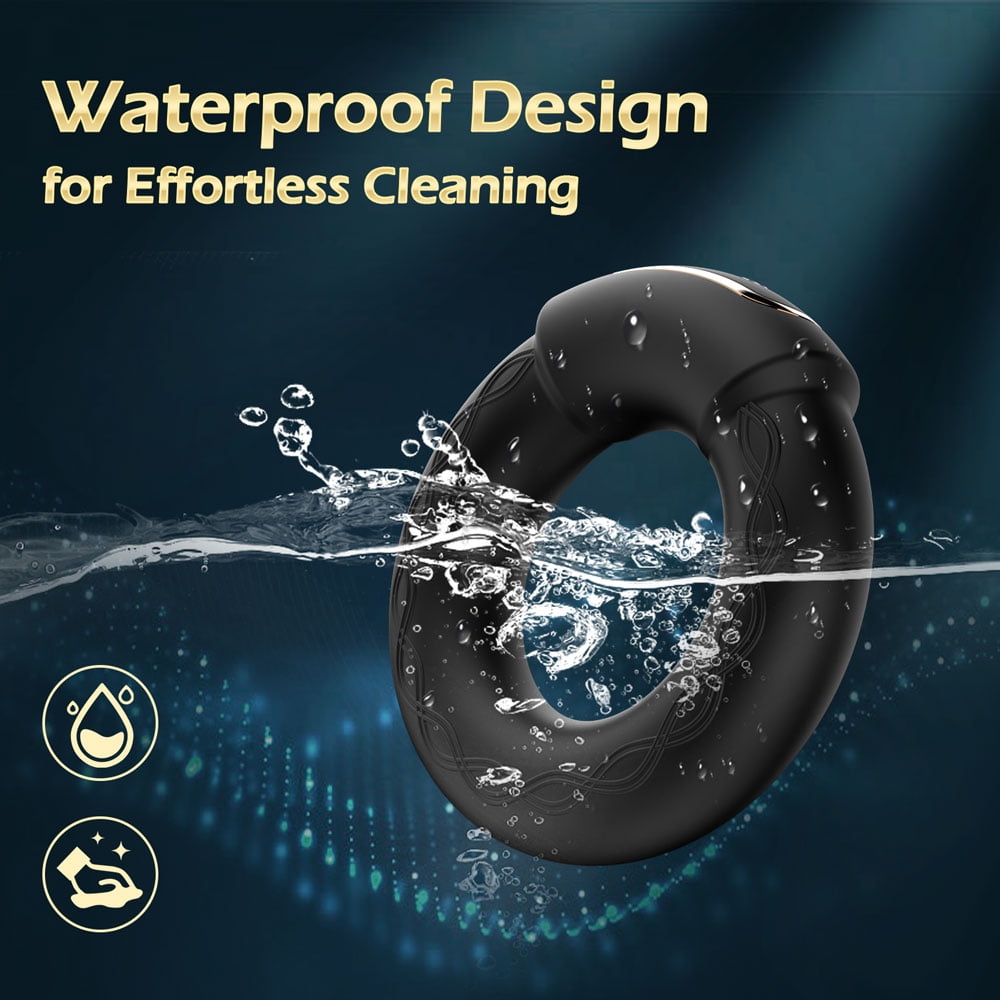 Vibrating Penis Ring 10 Vibrations Modes with Heating Function Penis Ring Vibrator Sex Toys for Men