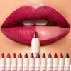 12 Farben Nude Rose Lipliner Stift Lippenkontur Farbe Make-up Wasserdicht Lang Anhaltend Feuchtigkeitsspendender Wachsmalstift Lippenstift Stift Lippen-Make-up