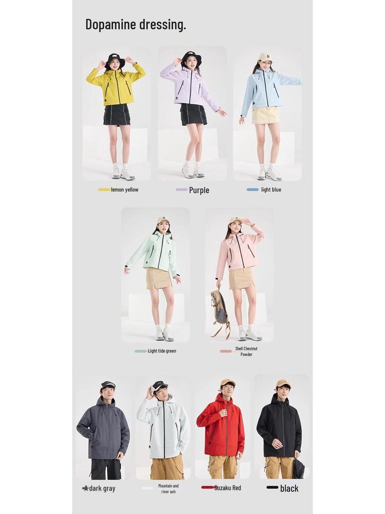 Woodpecker Unisex Windproof & Waterproof Jacket for Spring & Autumn - Tower Riding & Mountaineering Style
