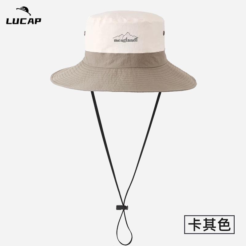 

Летняя защита от солнца панама женская уличная шляпа с большими полями для рыбалки, походов, кемпинга, водонепроницаемая и легкая, универсальная шляпа для альпинизма Adjustable хаки