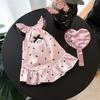Cute Spring Pet Dress Cat Pajamas Pet Vest Yorkshire Teddy Dog Clothes for Small Dogs Puppy Clothes