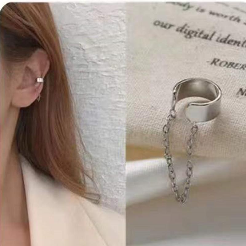 Серьга-кафф Beixi из стерлингового серебра, без прокола, с гладкой кисточкой 925 Silver