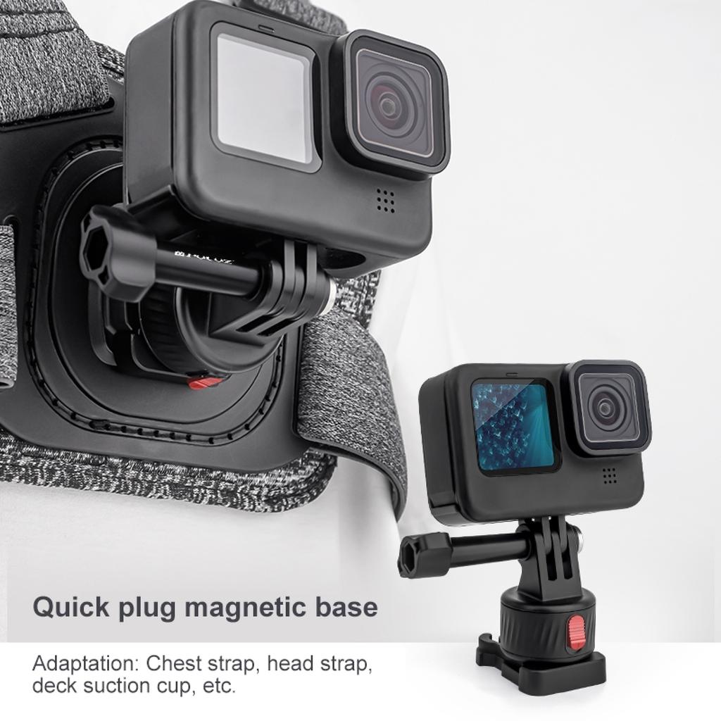 PULUZ PU707B For GoPro/Insta360 Action Camera Quick Release Magnetic Mount Connection Base